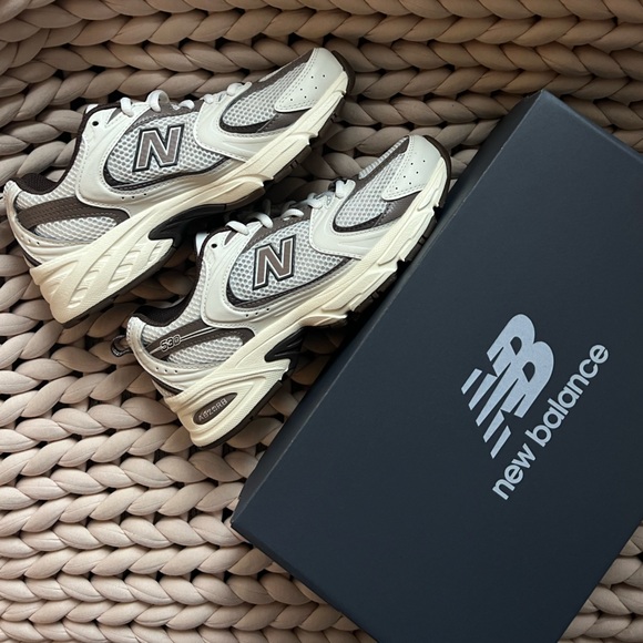 New Balance Shoes - New Balance Women’s / Men's Beige and Dark Brown Sneakers